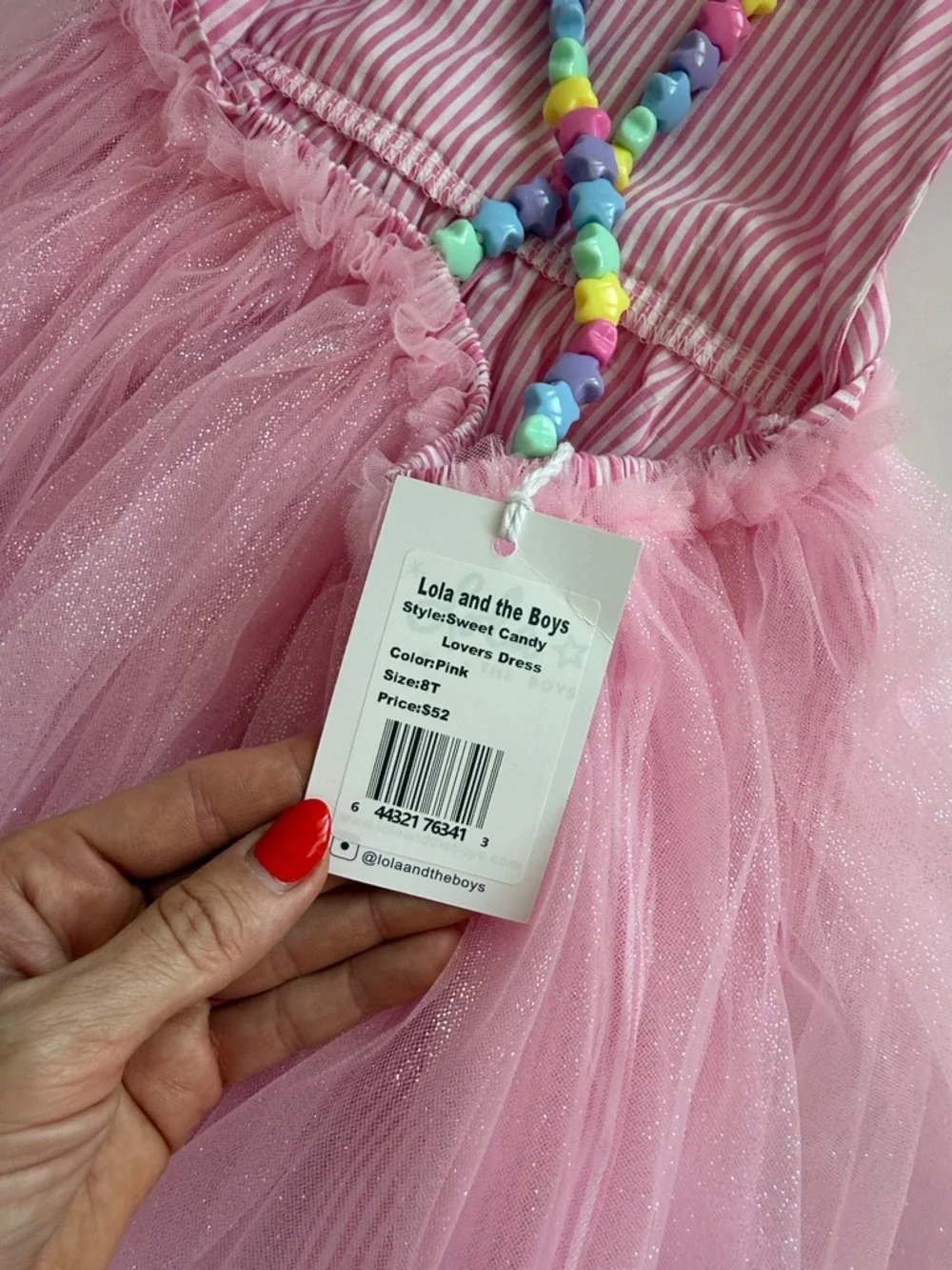 NWT Lola and the boys sweet candy lovers dress🎀 size 8 pink